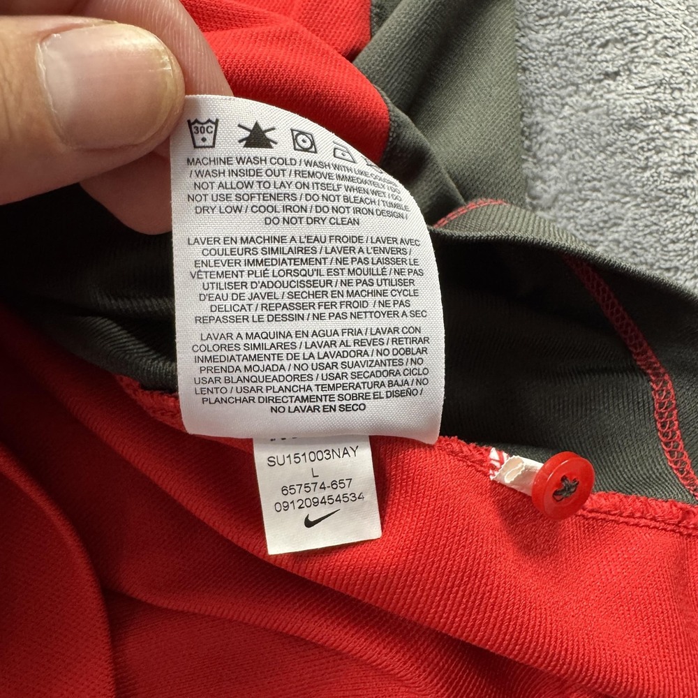 Nike Polo Shirt Mens Large Red Tampa Bay Buccaneers NFL Dri-FIT Training 657574 - Picture 10 of 10
